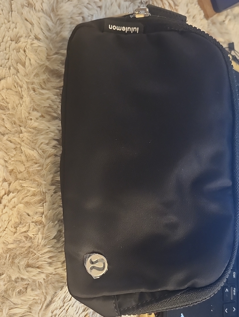 lululemon athletica Black Logo Zip Pouch